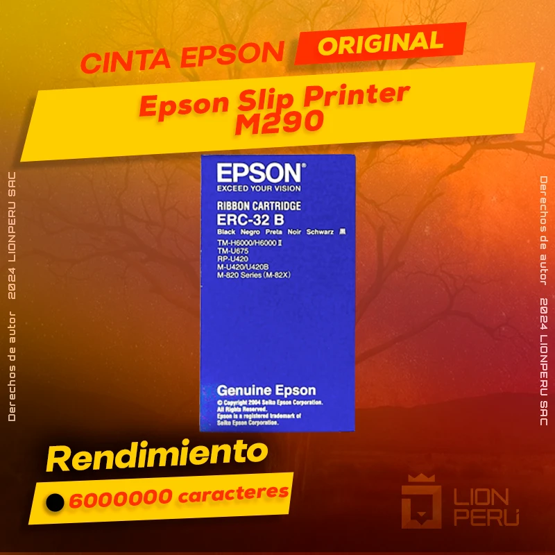 Cinta Epson M290 Slip Printer Cartucho Original