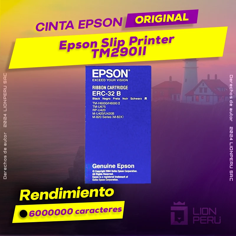 Cinta Epson TM-290II Slip Printer Cartucho Original