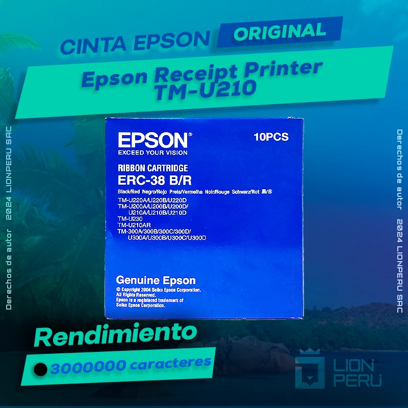 Cinta Epson TM-U210 Receipt Printer Cartucho Original