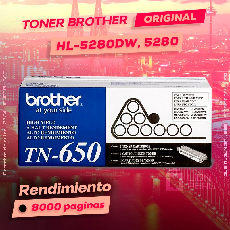 Toner Brother HL-5280DW, 5280 Cartucho Original negro, ofrece un rendimiento de Calidad a un super Precio, ingresa y consigue el tuyo… ¡¡YA!!