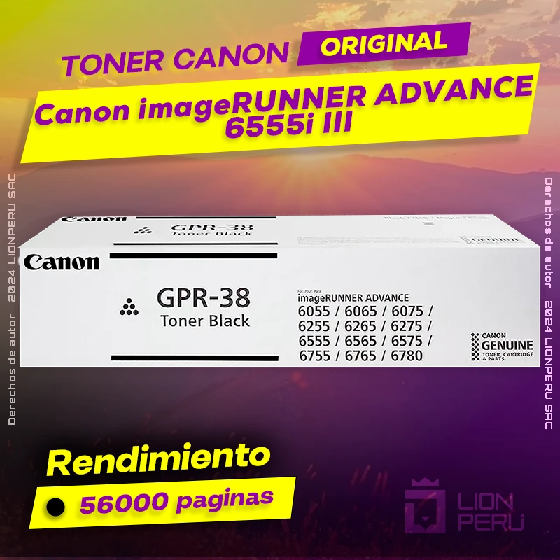 Toner Canon 6555i III imageRUNNER ADVANCE Cartucho Original
