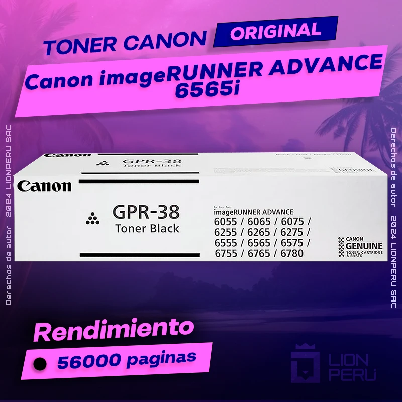 Toner Canon 6565i imageRUNNER ADVANCE Cartucho Original