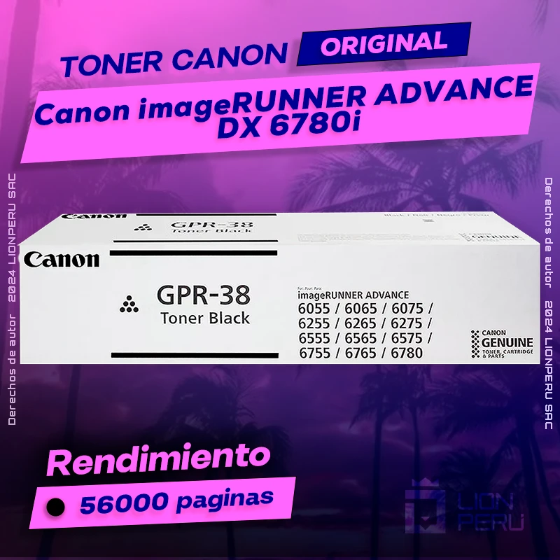 Toner Canon DX 6780i imageRUNNER ADVANCE Cartucho Original