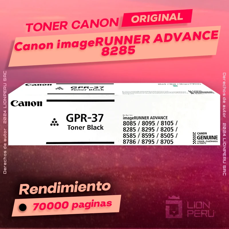 Toner Canon 8285 imageRUNNER ADVANCE Cartucho Original