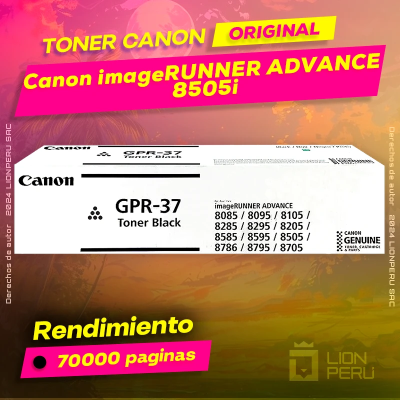 Toner Canon 8505i imageRUNNER ADVANCE Cartucho Original