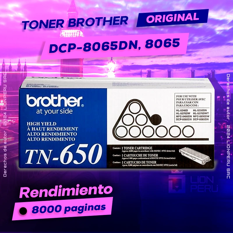 Toner Brother DCP-8065DN, 8065 Cartucho Original negro, ofrece un rendimiento de Calidad a un super Precio, ingresa y consigue el tuyo… ¡¡YA!!