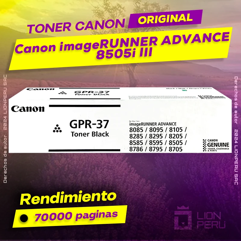 Toner Canon 8505i III imageRUNNER ADVANCE Cartucho Original
