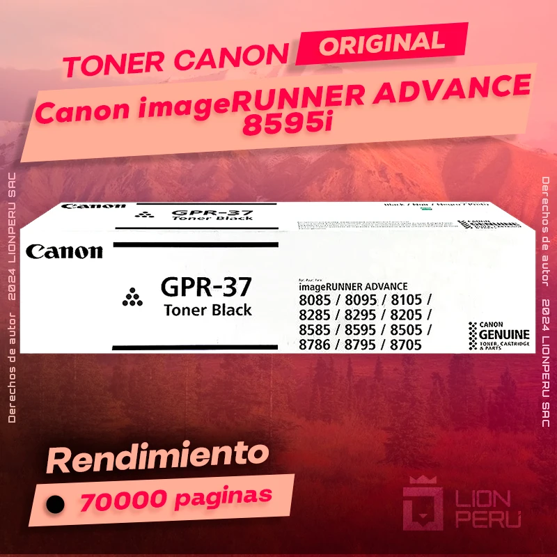 Toner Canon 8595i imageRUNNER ADVANCE Cartucho Original