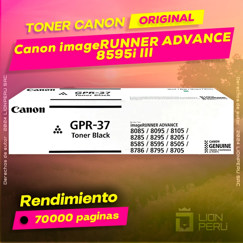 Toner Canon 8595i III imageRUNNER ADVANCE Cartucho Original