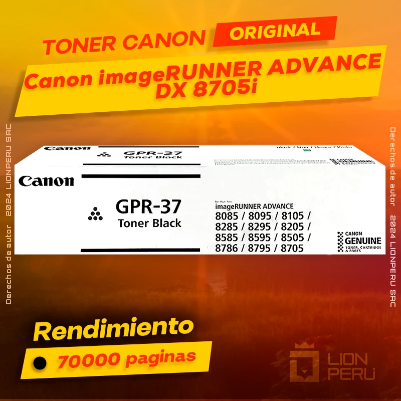 Toner Canon DX 8705i imageRUNNER ADVANCE Cartucho Original
