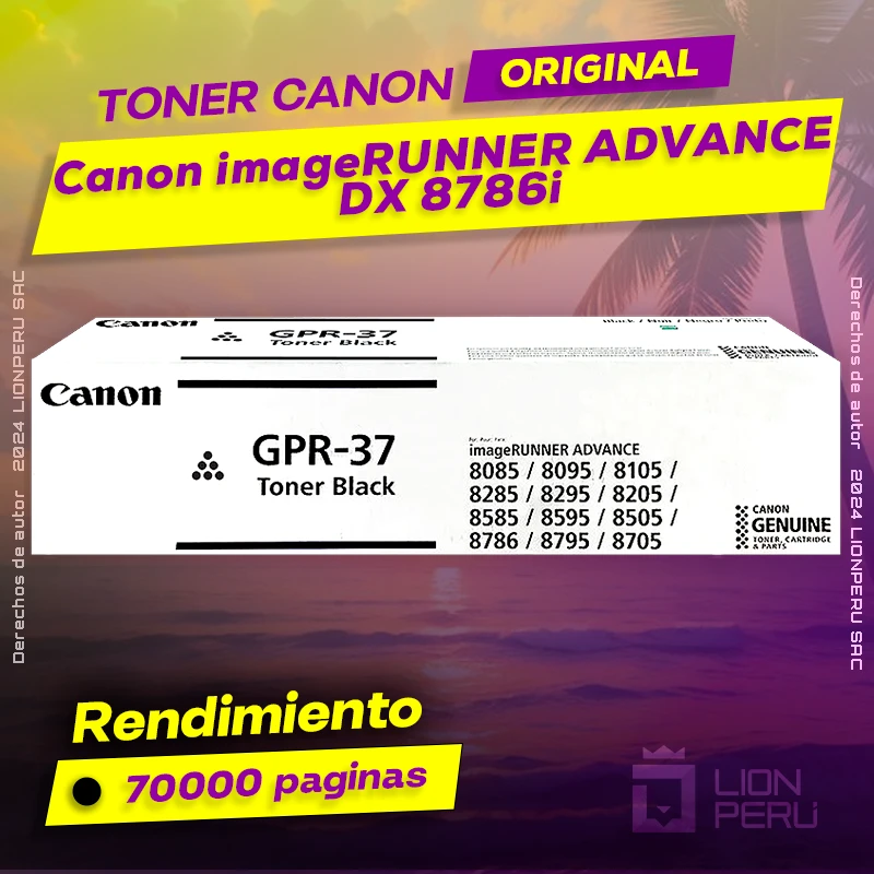 Toner Canon DX 8786i imageRUNNER ADVANCE Cartucho Original