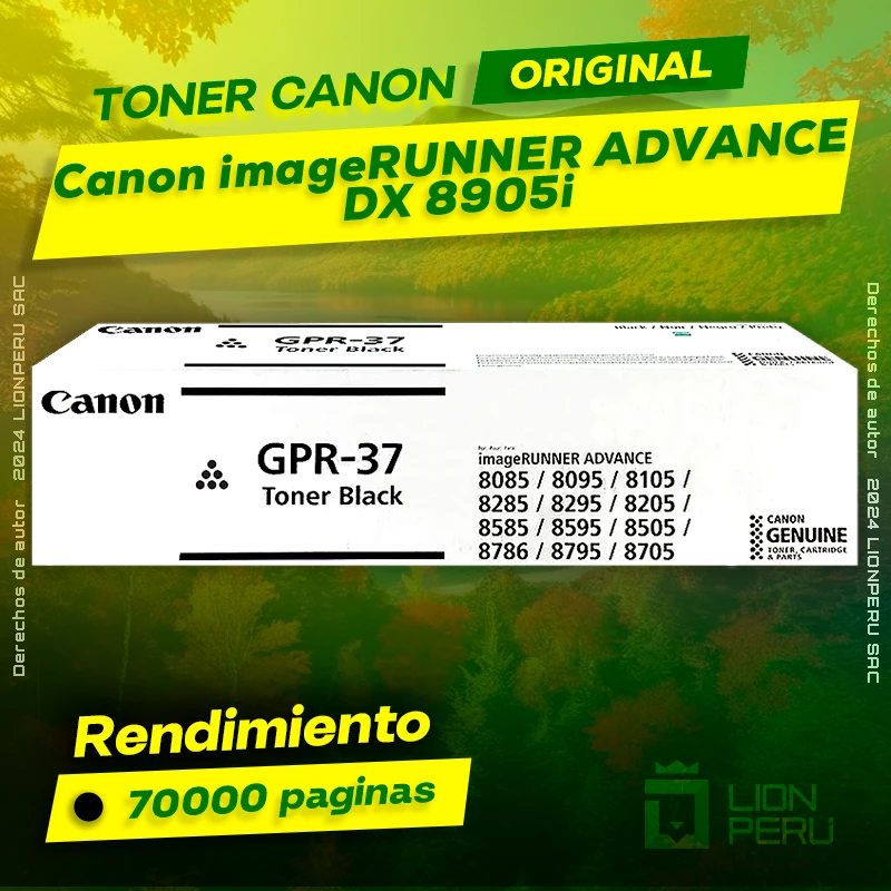 Toner Canon DX 8905i imageRUNNER ADVANCE Cartucho Original