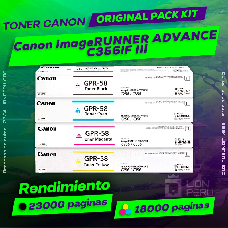 Toner Canon C356iF III imageRUNNER ADVANCE Cartucho Original