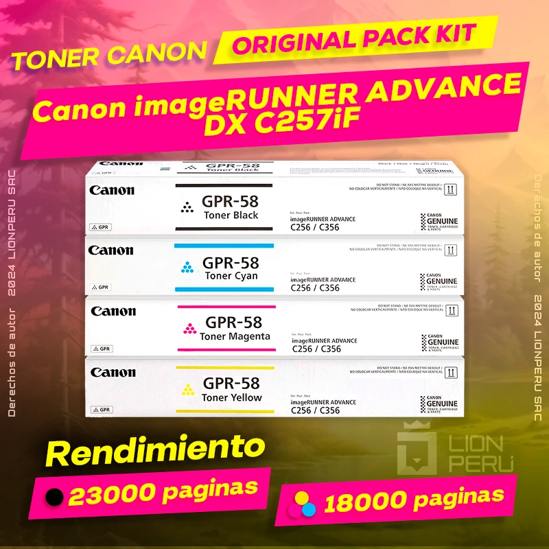 Toner Canon DX C257iF imageRUNNER ADVANCE Cartucho Original
