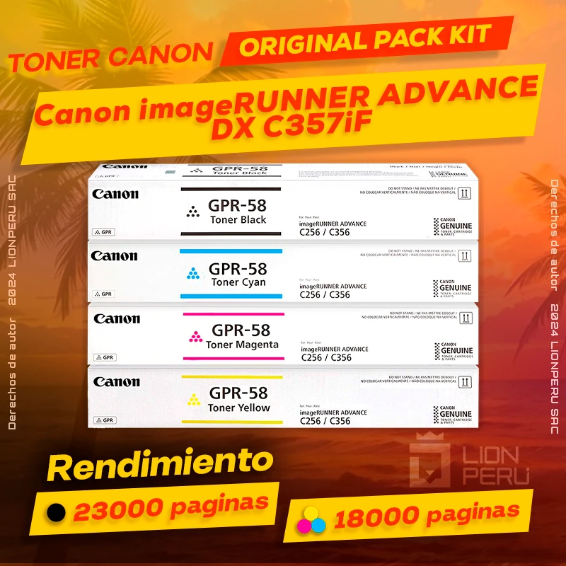 Toner Canon DX C357iF imageRUNNER ADVANCE Cartucho Original