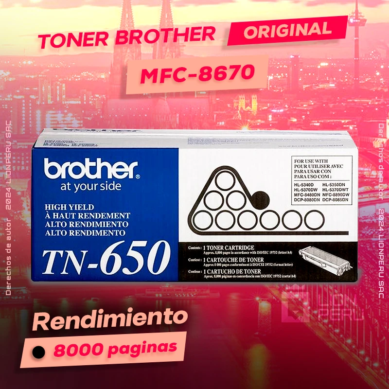 Toner Brother MFC-8670, 8670 Cartucho Original negro, ofrece un rendimiento de Calidad a un super Precio, ingresa y consigue el tuyo… ¡¡YA!!