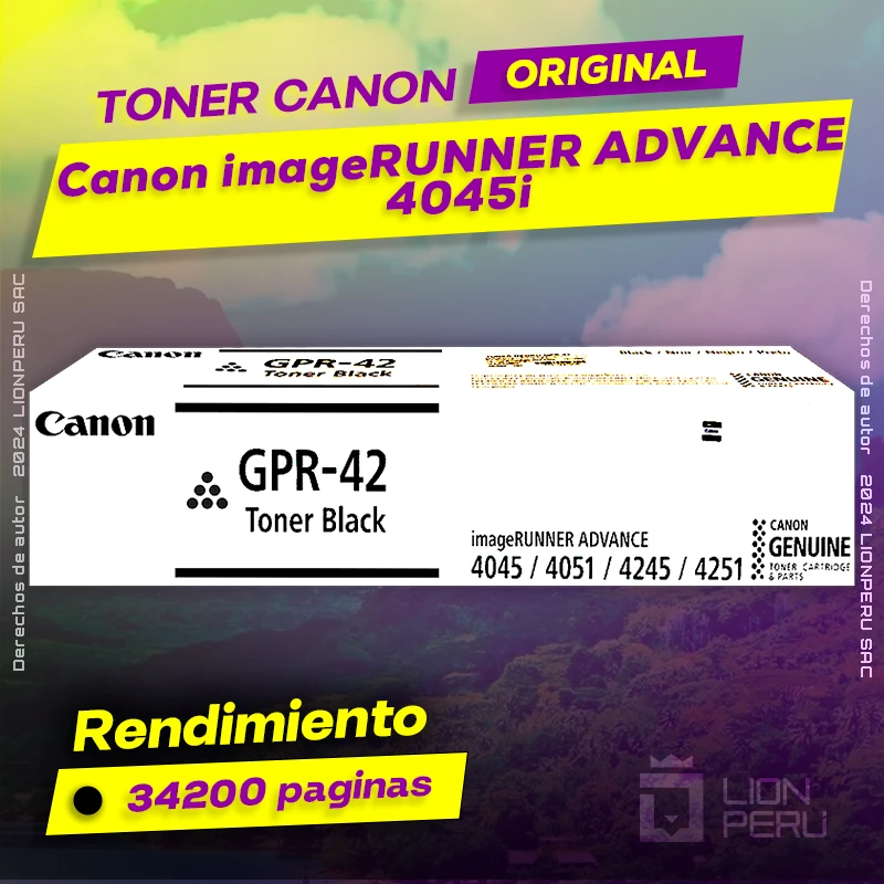 Toner Canon 4045i imageRUNNER ADVANCE Cartucho Original