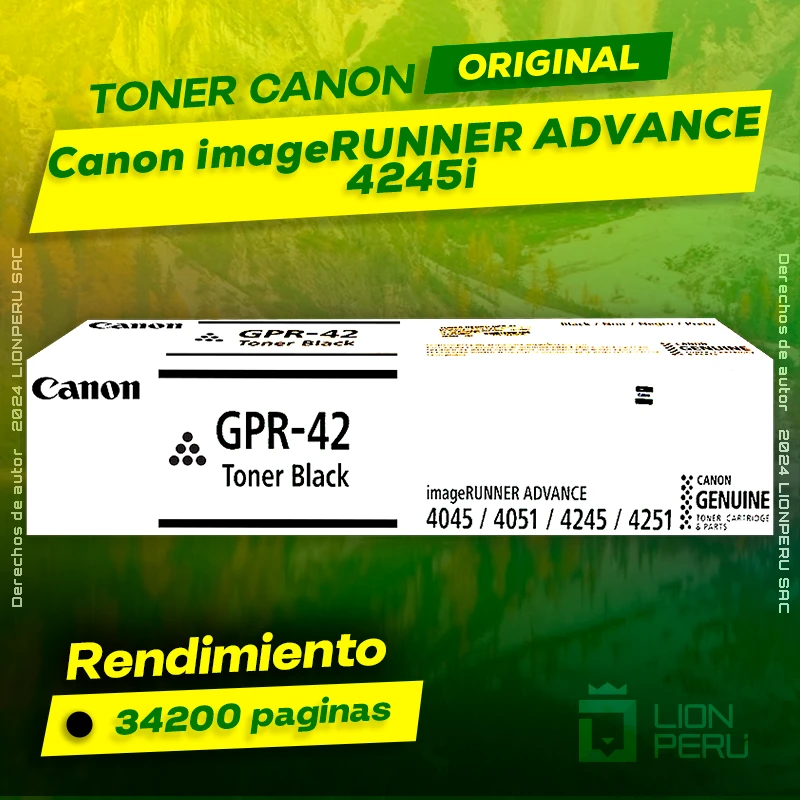 Toner Canon 4245i imageRUNNER ADVANCE Cartucho Original
