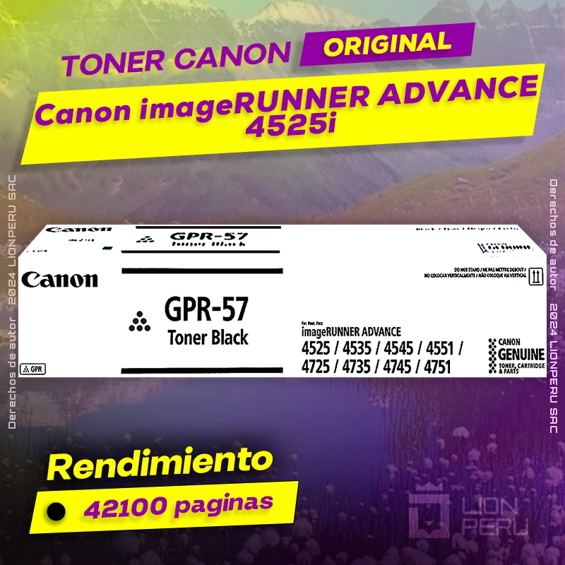 Toner Canon 4525i imageRUNNER ADVANCE Cartucho Original