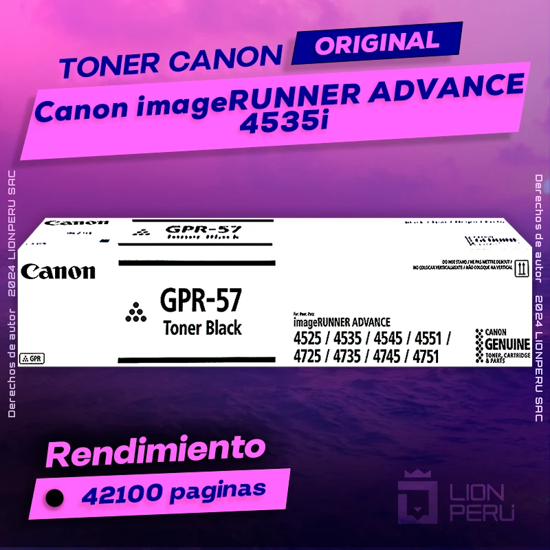 Toner Canon 4535i imageRUNNER ADVANCE Cartucho Original