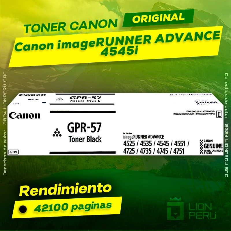 Toner Canon 4545i imageRUNNER ADVANCE Cartucho Original