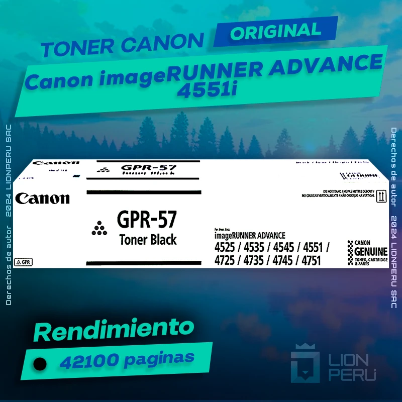 Toner Canon 4551i imageRUNNER ADVANCE Cartucho Original