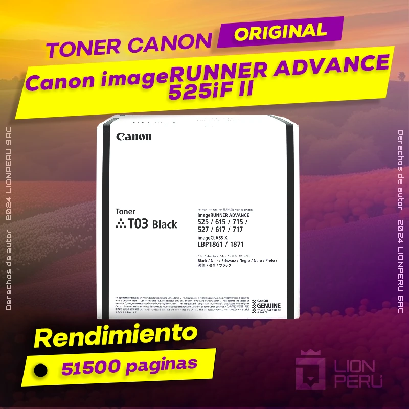 Toner Canon 525iF II imageRUNNER ADVANCE Cartucho Original