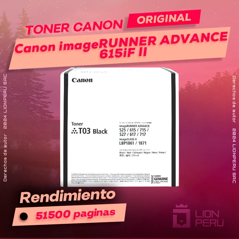 Toner Canon 615iF II imageRUNNER ADVANCE Cartucho Original
