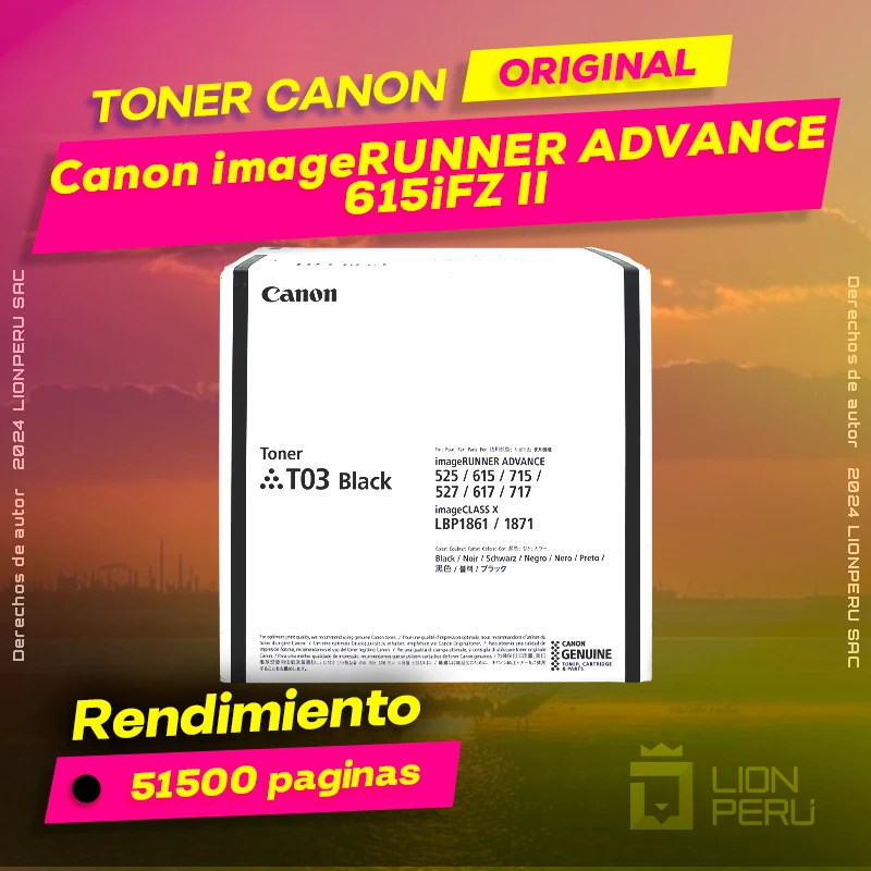 Toner Canon 615iFZ II imageRUNNER ADVANCE Cartucho Original