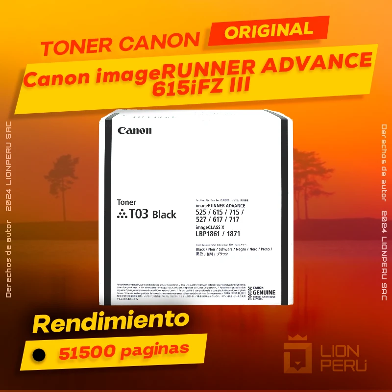 Toner Canon 615iFZ III imageRUNNER ADVANCE Cartucho Original