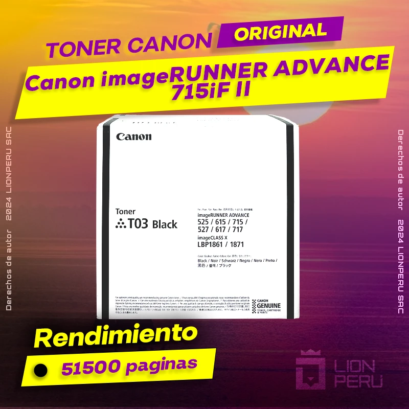 Toner Canon 715iF II imageRUNNER ADVANCE Cartucho Original