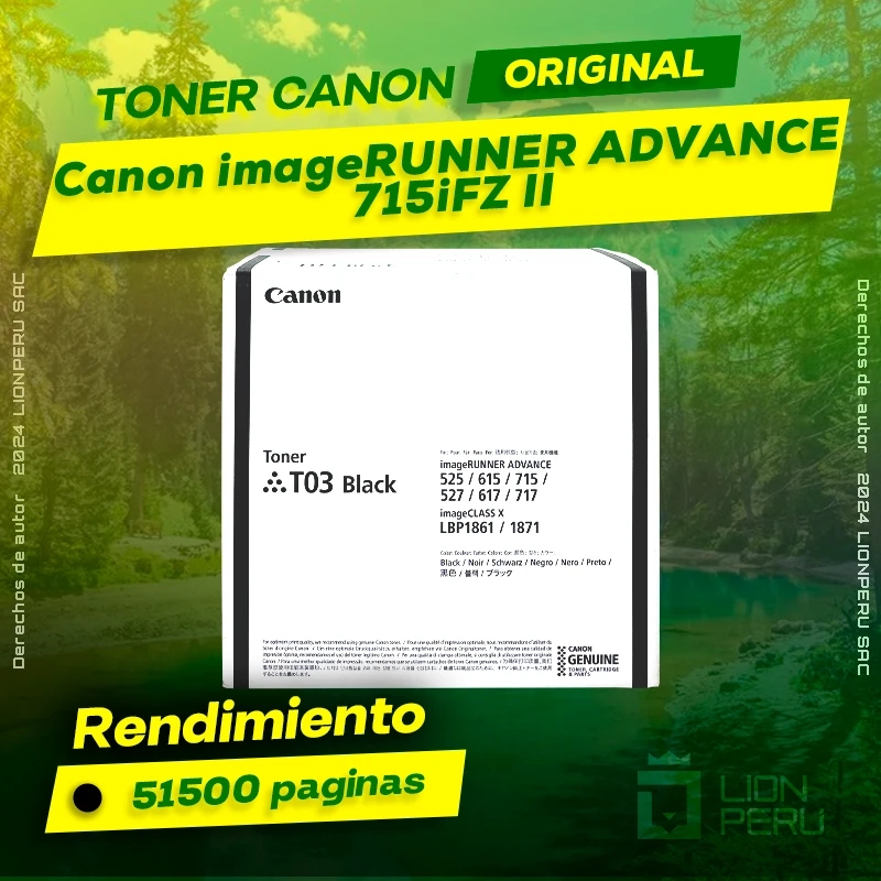 Toner Canon 715iFZ II imageRUNNER ADVANCE Cartucho Original