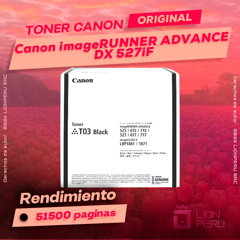 Toner Canon DX 527iF imageRUNNER ADVANCE Cartucho Original