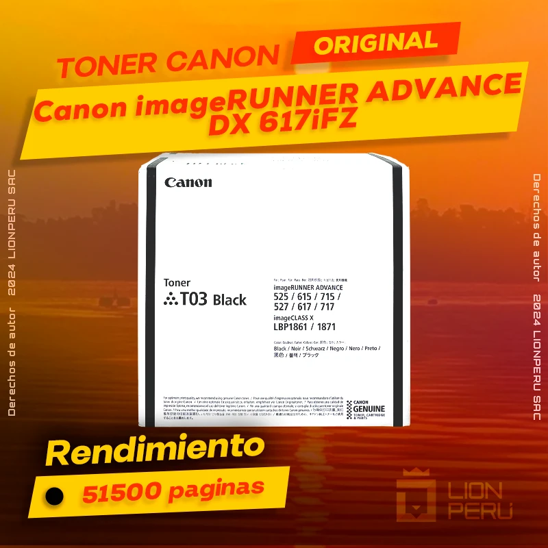 Toner Canon DX 617iFZ imageRUNNER ADVANCE Cartucho Original