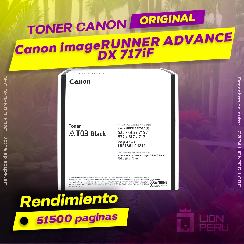 Toner Canon DX 717iF imageRUNNER ADVANCE Cartucho Original