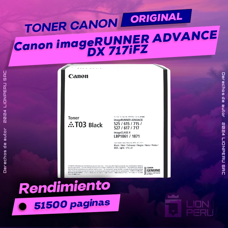 Toner Canon DX 717iFZ imageRUNNER ADVANCE Cartucho Original