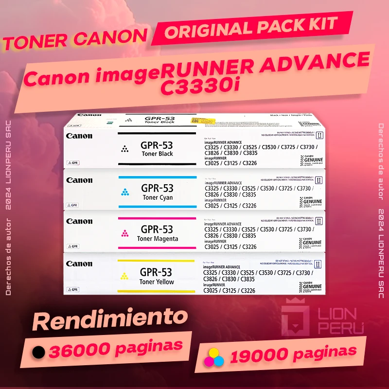 Toner Canon C3330i imageRUNNER ADVANCE Cartucho Original