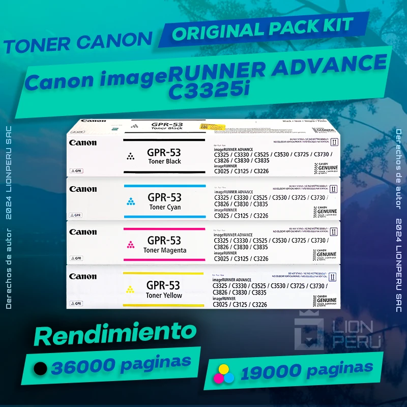Toner Canon C3325i imageRUNNER ADVANCE Cartucho Original