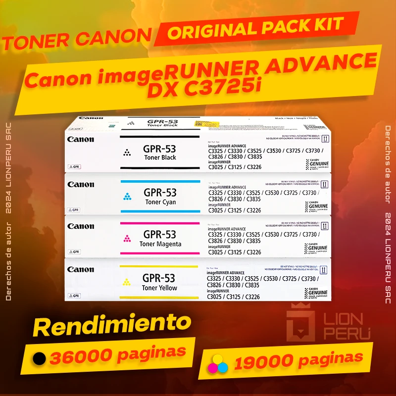 Toner Canon DX C3725i imageRUNNER Cartucho Original