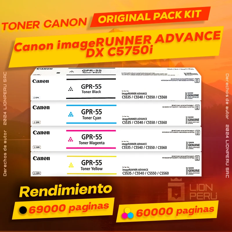 Toner Canon DX C5750i imageRUNNER ADVANCE Cartucho Original