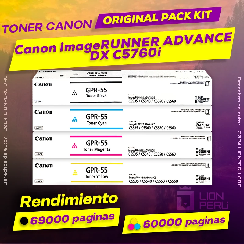 Toner Canon DX C5760i imageRUNNER ADVANCE Cartucho Original