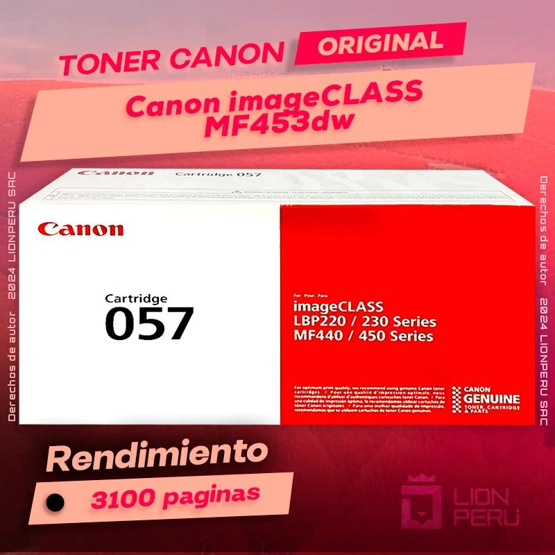 Toner Canon MF453dw imageCLASS Cartucho Original