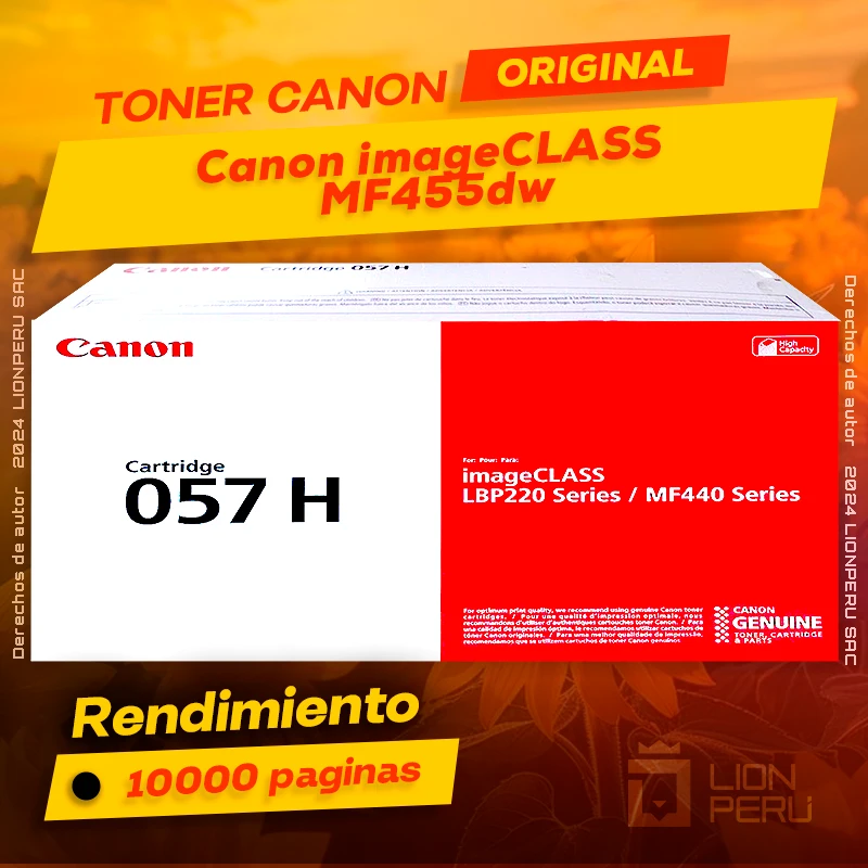 Toner Canon MF455dw imageCLASS Cartucho Original