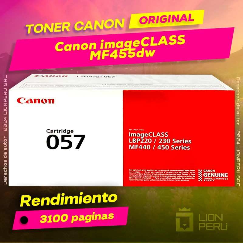 Toner Canon MF455dw imageCLASS Cartucho Original