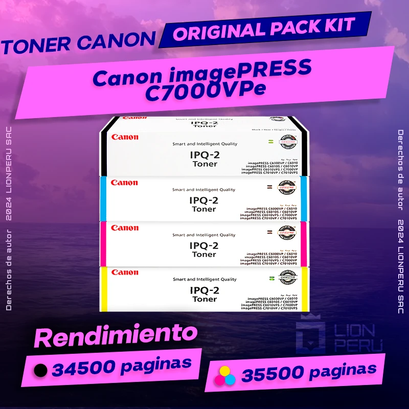 Toner Canon C7000VPe, C7000VP imagePRESS Cartucho Original