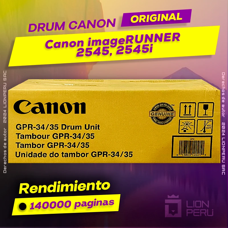 Drum Canon 2545, 2545i imageRUNNER Cartucho Original