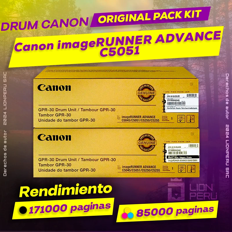 Drum Canon C5051 imageRUNNER ADVANCE Cartucho Original