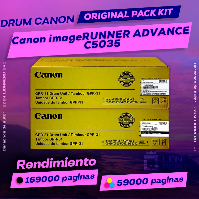 Drum Canon C5035 imageRUNNER ADVANCE Cartucho Original