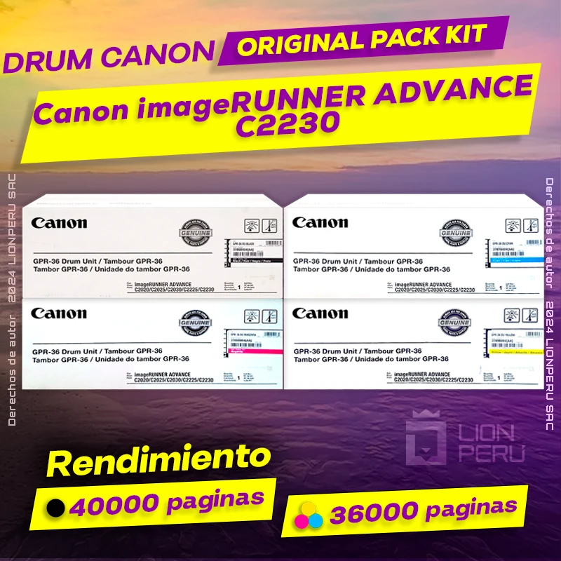 Drum Canon C2230 imageRUNNER ADVANCE Cartucho Original