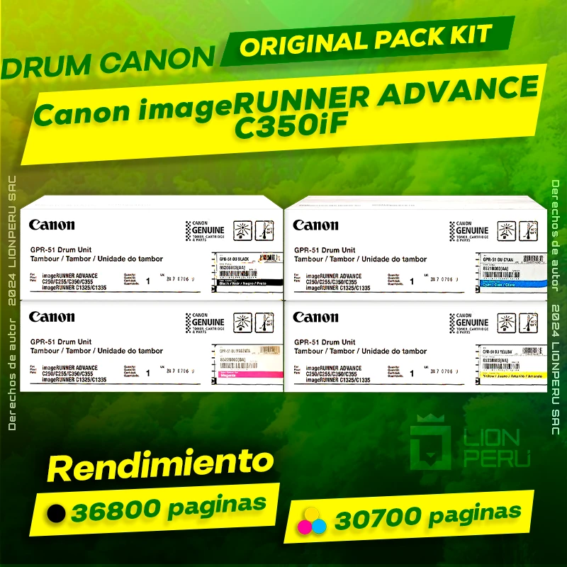 Drum Canon C350iF imageRUNNER ADVANCE Cartucho Original